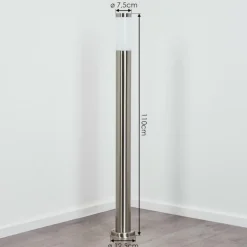 Borne lumineuse Sessa Nickel mat, 1 lumière