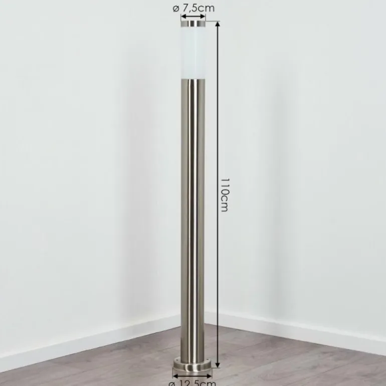 Borne lumineuse Sessa Nickel mat, 1 lumière