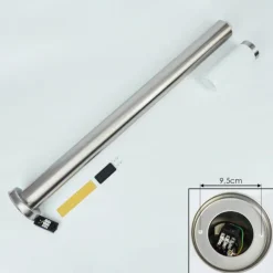 Borne lumineuse Sessa Nickel mat, 1 lumière