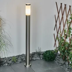 Borne lumineuse Sessa Nickel mat, 1 lumière