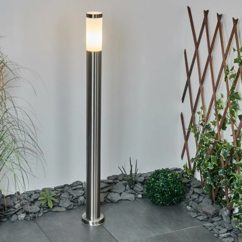 Borne lumineuse Sessa Nickel mat, 1 lumière