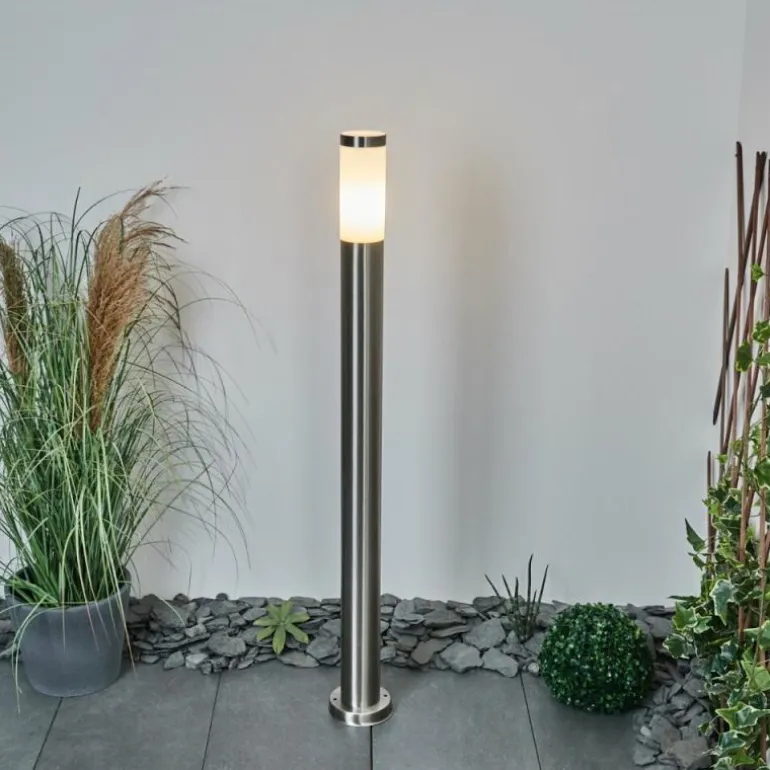 Borne lumineuse Sessa Nickel mat, 1 lumière