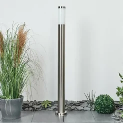 Borne lumineuse Sessa Nickel mat, 1 lumière