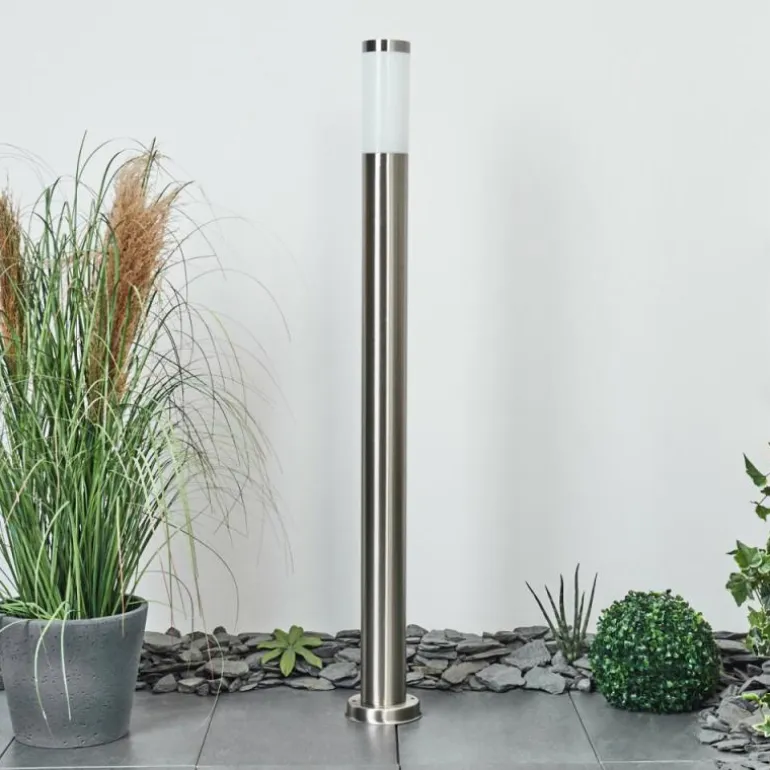 Borne lumineuse Sessa Nickel mat, 1 lumière