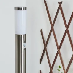 Borne lumineuse Sessa Nickel mat, 1 lumière, Détecteur de mouvement
