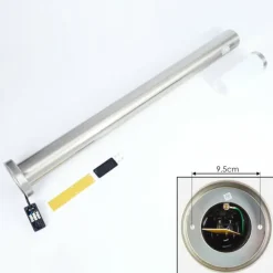 Borne lumineuse Sessa Nickel mat, 1 lumière, Détecteur de mouvement