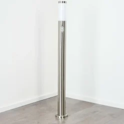 Borne lumineuse Sessa Nickel mat, 1 lumière, Détecteur de mouvement