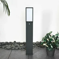 Borne lumineuse Skove LED Anthracite, 1 lumière, Détecteur de mouvement