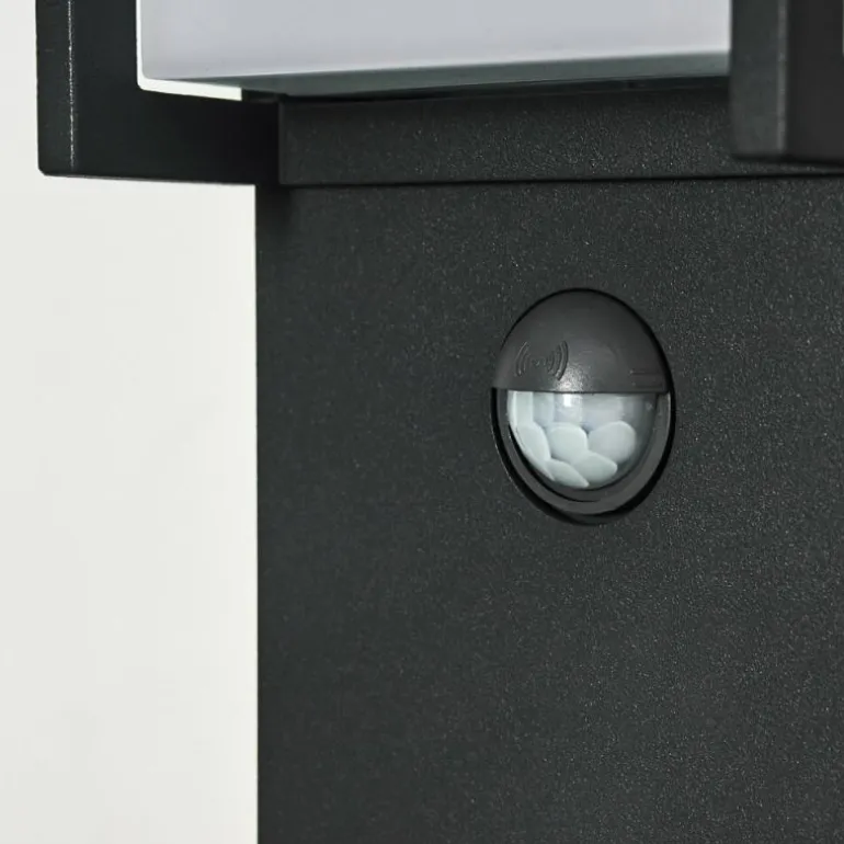 Borne lumineuse Skove LED Anthracite, 1 lumière, Détecteur de mouvement