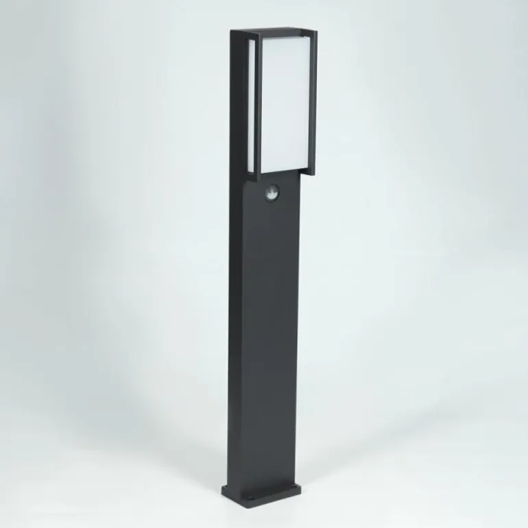Borne lumineuse Skove LED Anthracite, 1 lumière, Détecteur de mouvement