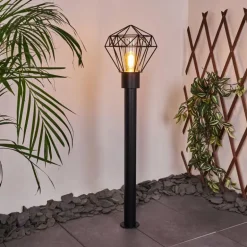 Borne lumineuse Solda Noir, 1 lumière