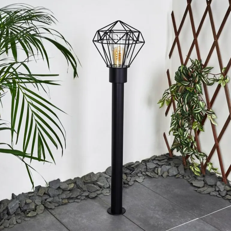 Borne lumineuse Solda Noir, 1 lumière