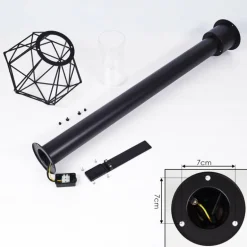 Borne lumineuse Solda Noir, 1 lumière