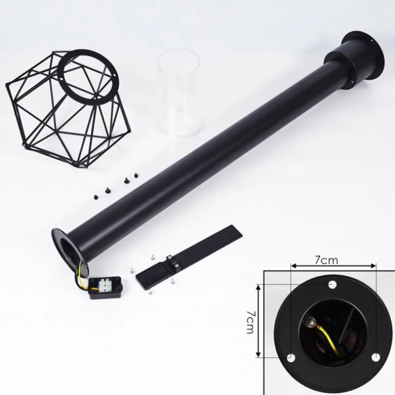 Borne lumineuse Solda Noir, 1 lumière