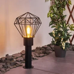 Borne lumineuse Solda Noir, 1 lumière