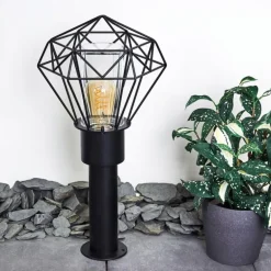 Borne lumineuse Solda Noir, 1 lumière