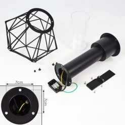 Borne lumineuse Solda Noir, 1 lumière