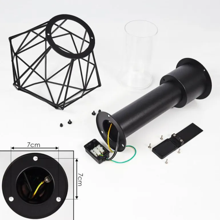Borne lumineuse Solda Noir, 1 lumière