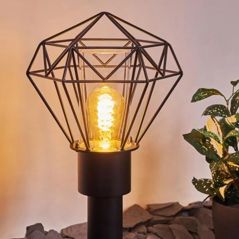 Borne lumineuse Solda Noir, 1 lumière