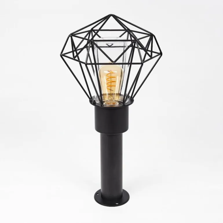 Borne lumineuse Solda Noir, 1 lumière