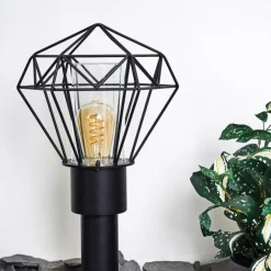 Borne lumineuse Solda Noir, 1 lumière
