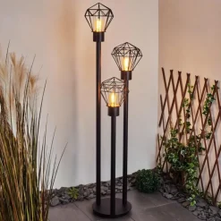 Borne lumineuse Solda Noir, 3 lumières