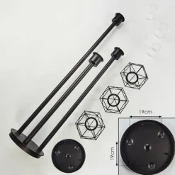 Borne lumineuse Solda Noir, 3 lumières
