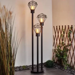 Borne lumineuse Solda Noir, 3 lumières