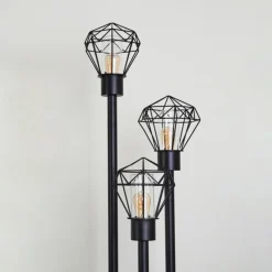 Borne lumineuse Solda Noir, 3 lumières