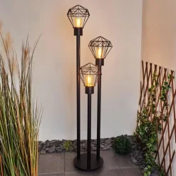 Borne lumineuse Solda Noir, 3 lumières