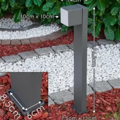 Borne lumineuse Swanek LED Anthracite, 1 lumière