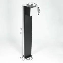 Borne lumineuse Swanek LED Noir, 1 lumière