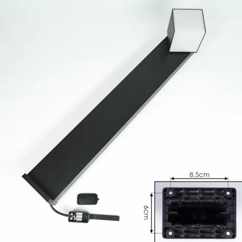 Borne lumineuse Swanek LED Noir, 1 lumière