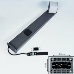 Borne lumineuse Swanek LED Anthracite, 1 lumière