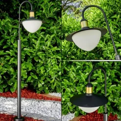 Borne lumineuse Theux Noir, 1 lumière
