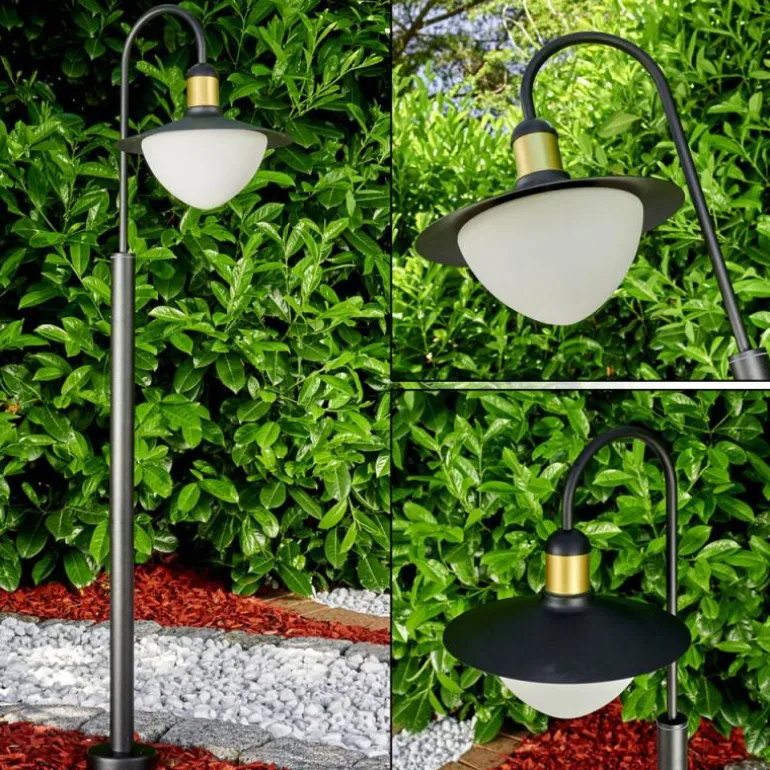 Borne lumineuse Theux Noir, 1 lumière