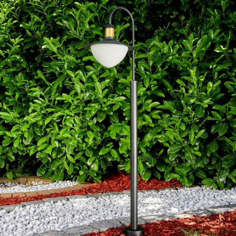 Borne lumineuse Theux Noir, 1 lumière