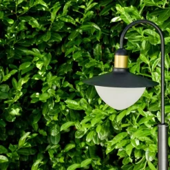 Borne lumineuse Theux Noir, 1 lumière