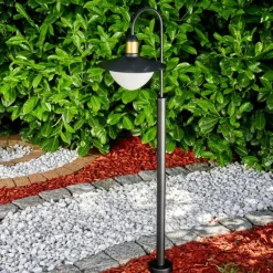 Borne lumineuse Theux Noir, 1 lumière