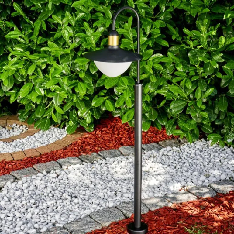 Borne lumineuse Theux Noir, 1 lumière