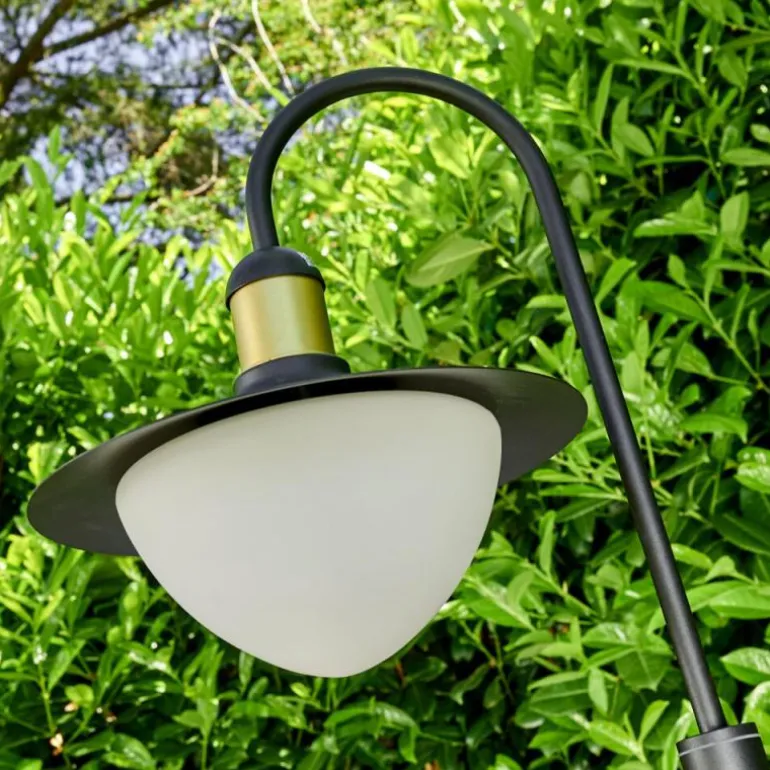 Borne lumineuse Theux Noir, 1 lumière
