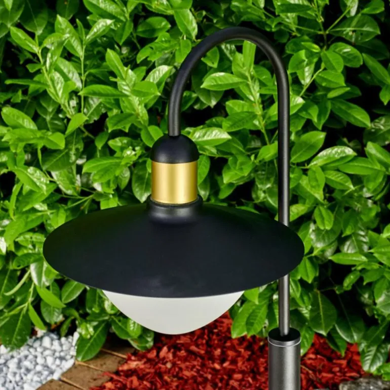 Borne lumineuse Theux Noir, 1 lumière