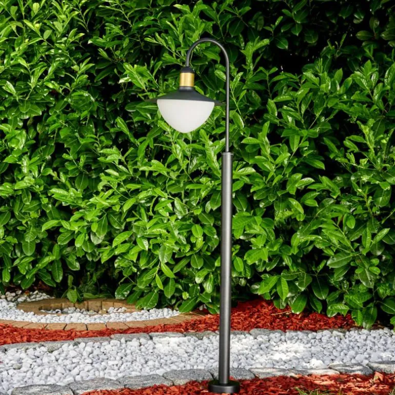 Borne lumineuse Theux Noir, 1 lumière