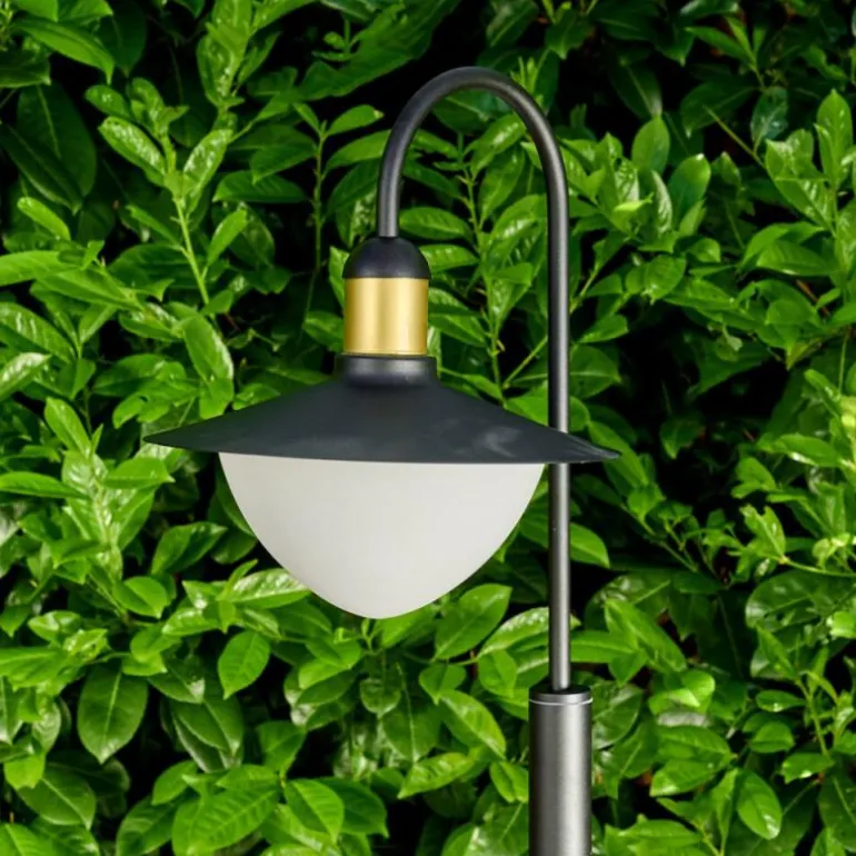 Borne lumineuse Theux Noir, 1 lumière