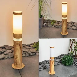 Borne lumineuse Tise Brun, Couleur bois, 2 lumières