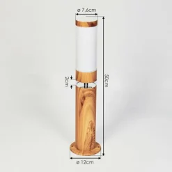 Borne lumineuse Tise Brun, Couleur bois, 2 lumières