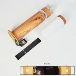 Borne lumineuse Tise Brun, Couleur bois, 2 lumières