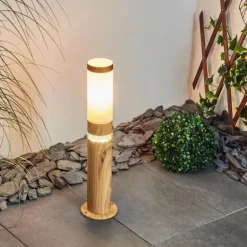Borne lumineuse Tise Brun, Couleur bois, 2 lumières