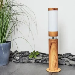 Borne lumineuse Tise Brun, Couleur bois, 2 lumières