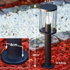 Borne lumineuse Torsa Noir, 1 lumière